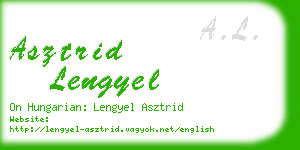 asztrid lengyel business card